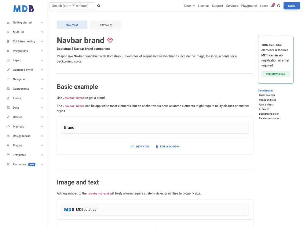 Bootstrap Navbar Brand