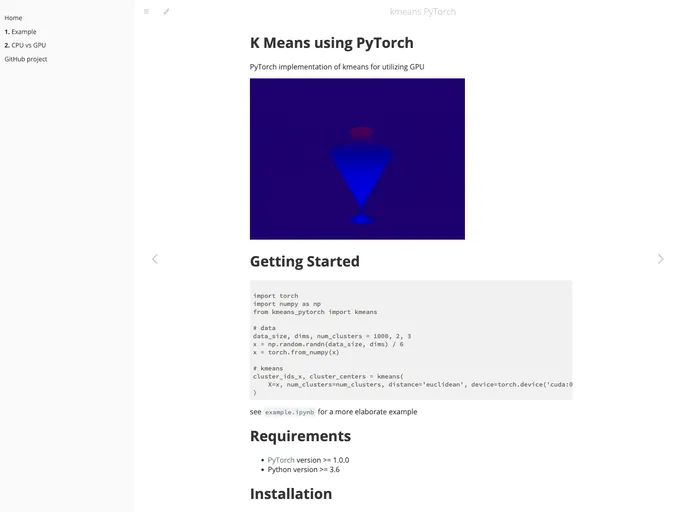 Kmeans pytorch